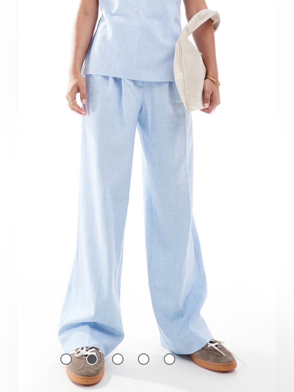 Abercrombie and Fitch sloane tailored wide leg trouser light blue size 27 or 4